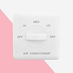 White Fan Coil Temperature Controller, Three-Level Wall Switch, 220v
