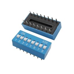 Slide Type DIP Switch 1/2/3/4/5/6/8/10Pin Position Way 2.54mm Pitch Red Toggle Blue Snap Dial 10Pcs(2pin-10pcs-Red)