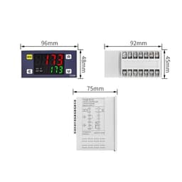 TC4W 96*48 Multiple Input SSR+RELAY/4-20mAOutput Digital Display Intelligent PID Temperature Controller Instrument(SSR Relay Opt 2A)