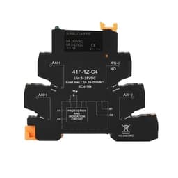 DC Control AC Slim Interface Solid State Relay Module Din SSR 41F-1Z-C2/C4 Rail(C2 Jumper Link)