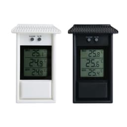 Outdoor Landscape Thermometer with Memory White Window Temperature Meter