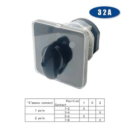 Rotary Selector Switch 32A 3 Position Manual Cam Changeover YMZ12-32/2