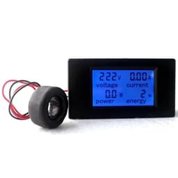 1pc AC Multifunction Voltmeter Meter Energy Power Monitor AC 80-260/100A Volt Amp Power Tester Voltmeter Ammeter Current(20A Without Coil)