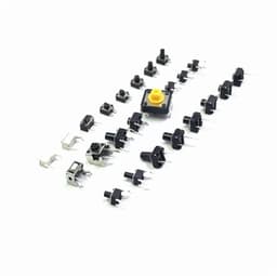 705PCS 24 Models Switches Assorted Micro Push Button Tact Switch Reset DIP Switch 12 * 12 * 7.3 3 * 6 4.5 * 4.5 6 * 6(705PCS in Bag)