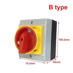 1pcs YMD11-C Series Box Isolator Switch 25A 32A 3/4P Rotary Changeover Cam Selector Enclosure(B Type,32A-3P 6TERMIANLS)