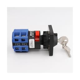 LW26-25YS3/2S Universal Change-Over Switch 22mm Mounting Motor Equipment Power Cut-Off Key with Lock 25A(0-1 Position)
