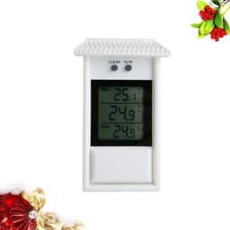 Outdoor Landscape Thermometer with Memory White Window Temperature Meter