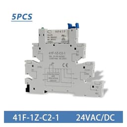 5PCS 10PCS Rail Slim Relay Module 41F-1Z-C2-1 Integrated Mount Power Relay Relay Holder 12V 24V ACDC Relay Socket 6.2mm(XL)