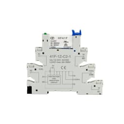5Pcs Din Rail Slim Relay 6.2mm Module Connector HF 41F Screw Connection Holder with Miniature Power Relay Terminal Block WSL-HF
