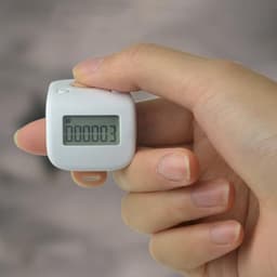 Baluue Rechargeable Ring Counter Silicone Electronic Tally Finger with Silent Design Comfortable Hand Feeling, Portable Digital and Point Tally and