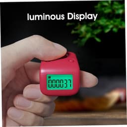 Finger Counter, 6-Channel Memory Rechargeable Lap Counter for Swimming - Clicker Counters Ring with Night Light, Purple.