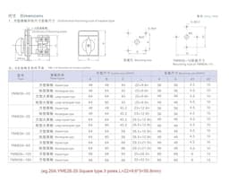 YMW26-20/5 Universal 20A 0-10 Positions 690V 5 Poles Control Power Selection Rotary Changeover LW26-20 LW28 LW39B Cam Switch