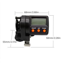 Electronic Fishing Line Counter with Auto Reset, LCD Display and Clamp on Rod Mount for Anglers Who Need Visible Line Length Tracking Digital Fishing