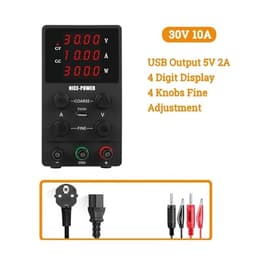 USB DC Regulated Lab Power Supply Adjustable Bench Source
