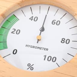 Wooden Sauna Temperature and Humidity Meter Dual Dial Wall Mounted Gauge