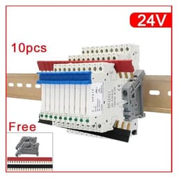 10pcs Rail Relay 5V 12V 24V Slim Module 41F 6A 41F-5-ZS 41F-12-ZS 41F-24-ZS 30VDC(10PCS 5V)