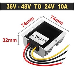 Waterproof 48V to 24V Converter 36V 48V to 24V 1-60A Step Down Solar Inverter Voltage Regulators Module(10A Aluminum L)