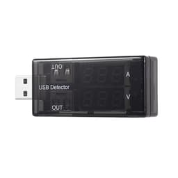 USB Voltage Current Tester Multimeter with LCD Display, Black