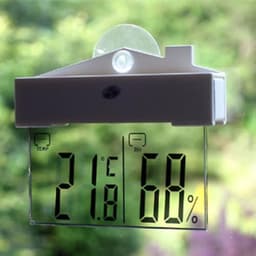 Digital Temperature Humidity Meter Large LCD Display with Suction Cup