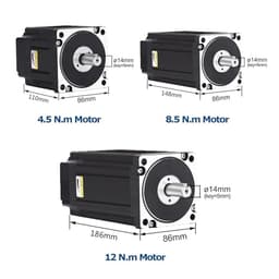 Closed Loop Stepper Motor Kit with 400W Power Supply HBS86H Driver Reducer