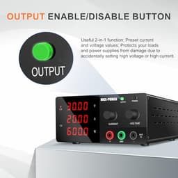 NICE-POWER DC Power Supply Variable, 0-30V 0-20A 600W High Power Bench Power Supply with Encoder Knob & Output Switch, Benchtop Adjustable Switching