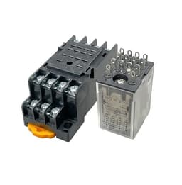 1SET HH54P MY4NJ Plug-in Relay PYF14A DC/AC 12v 24v 36v 48v 110v 220v DC/AC 5A Silver Contact 14pins 4PDT rele Socket(DC,12V)