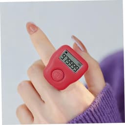 Finger Counter, 6-Channel Memory Rechargeable Lap Counter for Swimming - Clicker Counters Ring with Night Light, Purple.