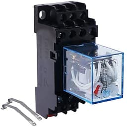 GUMMMY 24V Coil 14 Pins 4PDT 4NO 4NC Electromagnetic Power Relay 5A with Exquisite and Upscale Socket (Size : AC 12V)