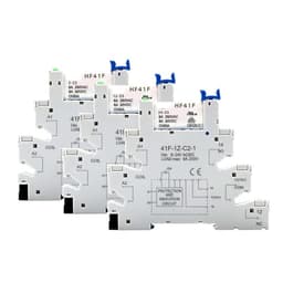 1PCS Slim Relay HF-41F 5V 12V 24V Frequency Base DIN Rail 41F-5-ZS41F-12-ZS41F-24-ZS(1PCS 12V)