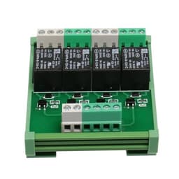 10pcs 4 Channel Relay Module 1 SPDT DIN Rail Mount 12V 24V DC/AC Interface Relay Module 220V 230V 5VDC(FY-T734-5VDC)
