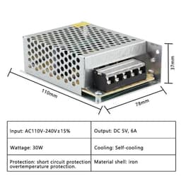 AC DC 5V 12V 24V 36V Power Supply 1A 2A 3A 4A 5A 6A 8A 10A 15A 20A 30A 220V to 5V 12V 24V Led Power Supply Converter(2a,DC36V)