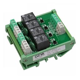 10pcs 4 Channel Relay Module 1 SPDT DIN Rail Mount 12V 24V DC/AC Interface Relay Module 220V 230V 5VDC(FY-T734-5VDC)