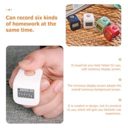 Hemobllo Rechargeable Digital Finger Hand Counter with Ring, 6 Digit