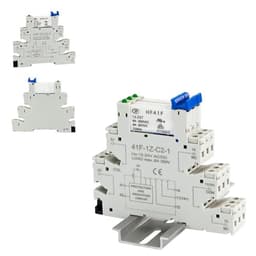 5Pcs Din Rail Slim Relay 6.2mm Module Connector HF 41F Screw Connection Holder with Miniature Power Relay Terminal Block WSL-HF