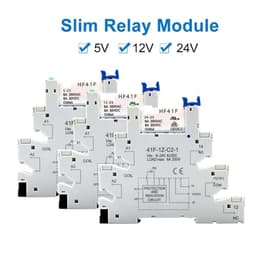 1PCS Slim Relay HF-41F 5V 12V 24V Frequency Base DIN Rail 41F-5-ZS41F-12-ZS41F-24-ZS(1PCS 12V)