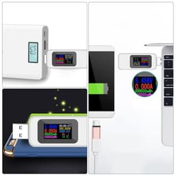 2pcs USB Power Meter Tester, Digital Current Voltmeter