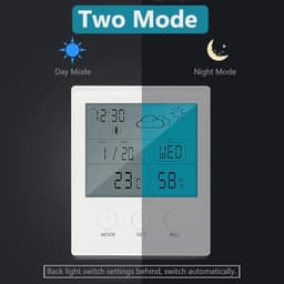 Blue Digital Temperature Humidity Meter with Backlit Display