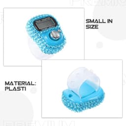 Mini Rhinestone Finger Tally Counter, Blue Ring-shaped Digital Electronic