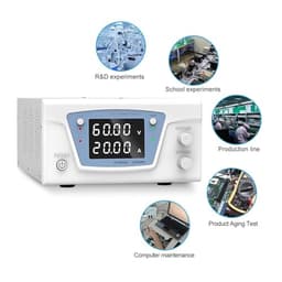 Bench Source Laboratory dc stabilized Power Supply Adjustable Variable Digital Regulated 30v 20a 60v 10a(30V 20A,110 V)