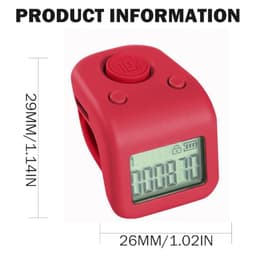 Finger Counter, 6-Channel Memory Rechargeable Lap Counter for Swimming - Clicker Counters Ring with Night Light, Purple.