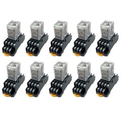 1SET HH54P MY4NJ Plug-in Relay PYF14A DC/AC 12v 24v 36v 48v 110v 220v DC/AC 5A Silver Contact 14pins 4PDT rele Socket(DC,12V)