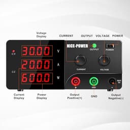 NICE-POWER DC Power Supply Variable, 0-30V 0-20A 600W High Power Bench Power Supply with Encoder Knob & Output Switch, Benchtop Adjustable Switching