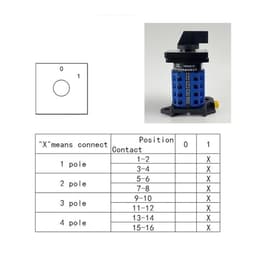 LW26-20 DIN Rail Mounted Multi Position Silver Contact Rotary Cam Switch 690V 20A 4 Level Changeover Selector YMW26 LW28(0-1)