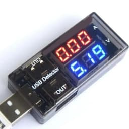 USB Voltage Current Tester Multimeter with LCD Display, Black