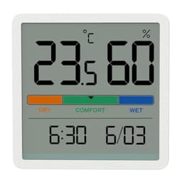 Purpose Digital Temperature and Humidity Meter Clock Household Indoor Kitchen Refrigerator