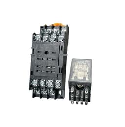 10SET Plug-in Relay PYF14A DC/AC 12v 24v 36v 48v 110v 220v DC/AC 5A Silver Contact 14pins rele Socket(DC,12V)