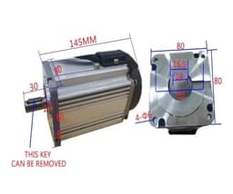 Brushless DC Motor 750W 3000rpm Servo Kit AC220V