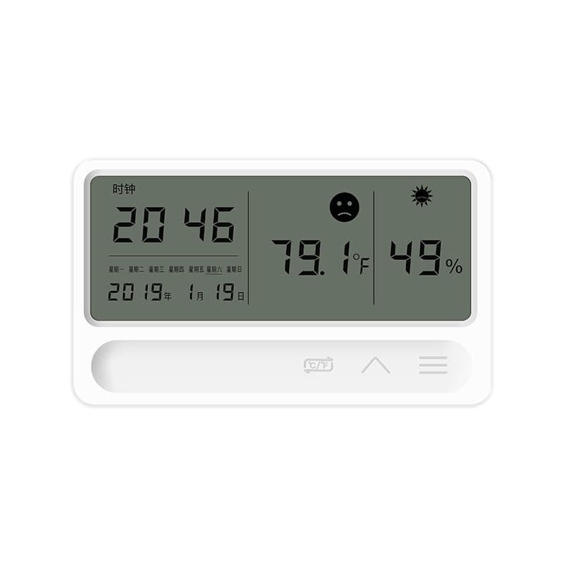 Wall Mounted Indoor Temperature Humidity Meter for Household Use with Digital Display of Time Air Detection