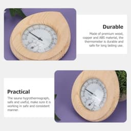 Sauna Temperature Humidity Meter for Indoor Monitoring Wall Hanging