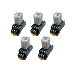 1SET HH54P MY4NJ Plug-in Relay PYF14A DC/AC 12v 24v 36v 48v 110v 220v DC/AC 5A Silver Contact 14pins 4PDT rele Socket(DC,12V)